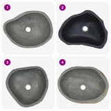 Basin River Stone Oval (36-46)x(29-36) cm - 45-Degree Angle