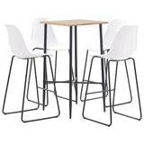5 Piece Bar Set Plastic White