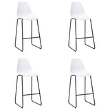 5 Piece Bar Set Plastic White - Rear View