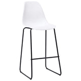 5 Piece Bar Set Plastic White - Close-Up Angle