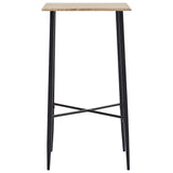 3 Piece Bar Set Plastic Black - Side View
