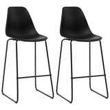 3 Piece Bar Set Plastic Black