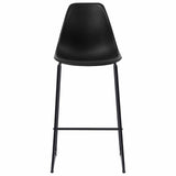 3 Piece Bar Set Plastic Black
