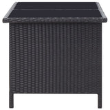 6 Piece Garden Lounge Set with Cushions Poly Rattan Black