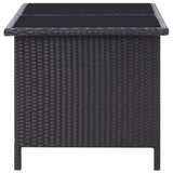 6 Piece Garden Lounge Set with Cushions Poly Rattan Black - Extra Image