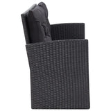 6 Piece Garden Lounge Set with Cushions Poly Rattan Black - Top-Down View