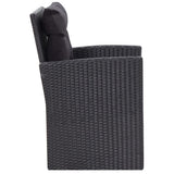 6 Piece Garden Lounge Set with Cushions Poly Rattan Black