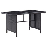 6 Piece Garden Lounge Set with Cushions Poly Rattan Black