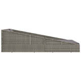 Garden Bed Grey 110x200 cm Poly Rattan - Top-Down View