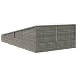 Garden Bed Grey 110x200 cm Poly Rattan - 45-Degree Angle