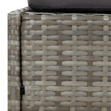 Garden Bed Grey 110x200 cm Poly Rattan - Close-Up Angle