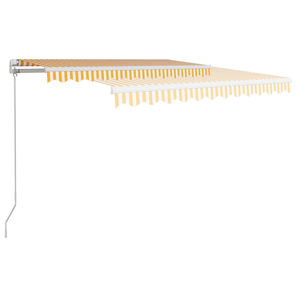 Manual Retractable Awning 300x250 cm Yellow and White