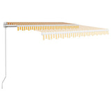 Manual Retractable Awning 300x250 cm Yellow and White