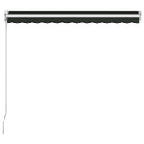 Manual Retractable Awning 300x250 cm Anthracite - Top-Down View