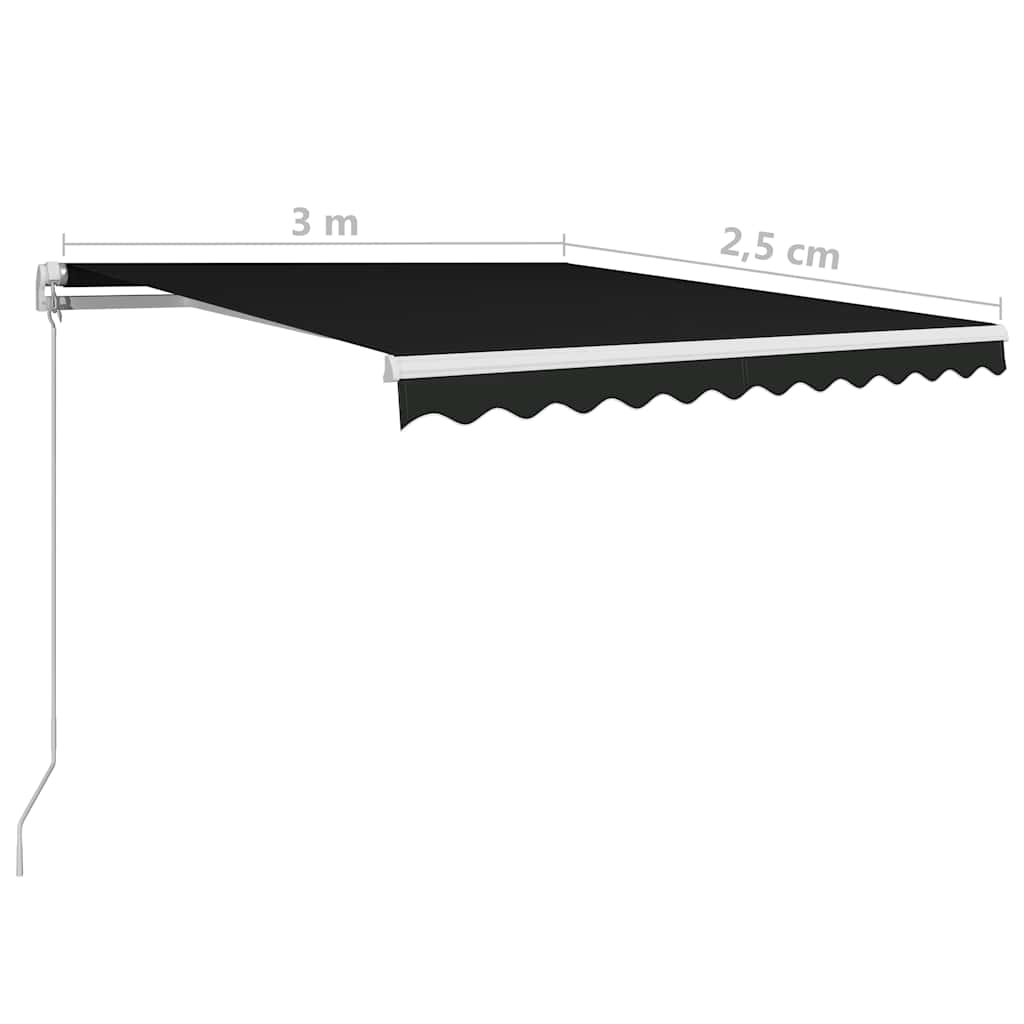 Manual Retractable Awning 300x250 cm Anthracite