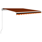Manual Retractable Awning 300x250 cm Orange and Brown