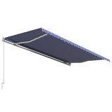 Manual Retractable Awning 500x300 cm Blue and White