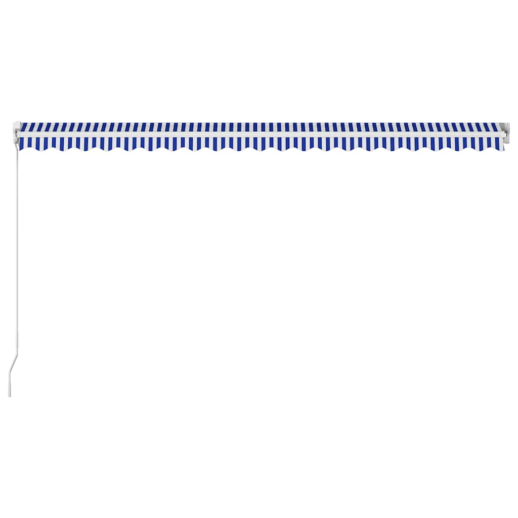 Manual Retractable Awning 500x300 cm Blue and White