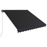 Manual Retractable Awning 300x250 cm Anthracite - Front View