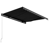 Manual Retractable Awning 350x250 cm Anthracite - Top-Down View