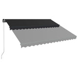 Manual Retractable Awning 450x300 cm Anthracite - Side View