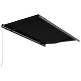 Manual Retractable Awning 450x300 cm Anthracite - Top-Down View