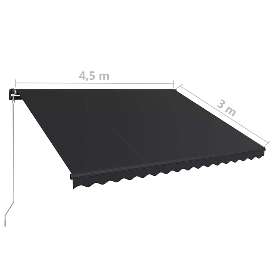 Manual Retractable Awning 450x300 cm Anthracite