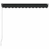 Manual Retractable Awning with LED 300x250 cm Anthracite - 45-Degree Angle