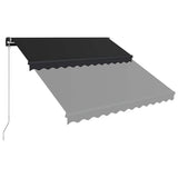 Manual Retractable Awning with LED 350x250 cm Anthracite - Top-Down View