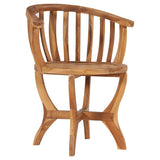 3 Piece Garden Bistro Set Solid Teak Wood - Top-Down View
