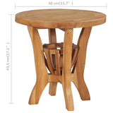 3 Piece Garden Bistro Set Solid Teak Wood - Close-Up Angle