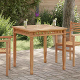 Garden Dining Table 80x80x80 cm Solid Teak Wood - Front View