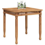 Garden Dining Table 80x80x80 cm Solid Teak Wood
