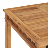 Garden Dining Table 80x80x80 cm Solid Teak Wood - Low Angle