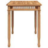 Garden Dining Table 120x65x80 cm Solid Teak Wood