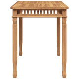 Garden Dining Table 110x65x80 cm Solid Teak Wood - Side View