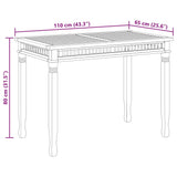 Garden Dining Table 120x65x80 cm Solid Teak Wood - Extra Image