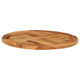 Rotating Table Disk Solid Teak Wood - Side View