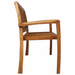 3-Seater Stacking Garden Bench 159 cm Solid Teak Wood