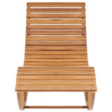 Rocking Sunlounger Solid Teak Wood
