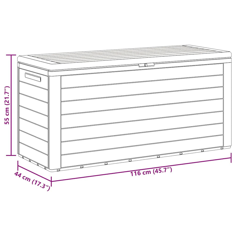 Garden Storage Box Brown 78x44x55 cm