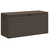 Garden Storage Box Brown 116x44x55 cm - Front View