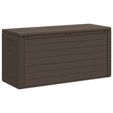Garden Storage Box Brown 116x44x55 cm - Rear View
