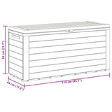 Garden Storage Box Brown 116x44x55 cm
