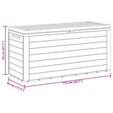 Garden Storage Box Brown 116x44x55 cm - Low Angle
