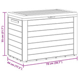 Garden Storage Box Anthracite 78x44x55 cm - Extra Image