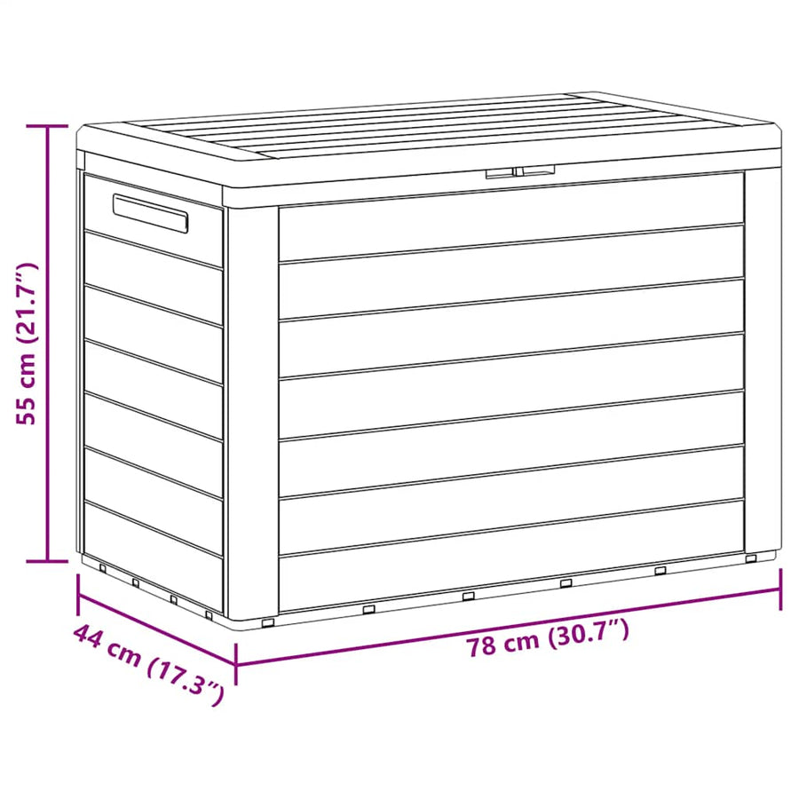 Garden Storage Box Anthracite 78x44x55 cm