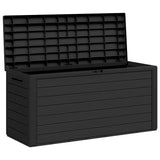 Garden Storage Box Anthracite 116x44x55 cm - Top-Down View