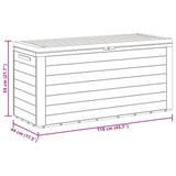 Garden Storage Box Anthracite 116x44x55 cm - Low Angle