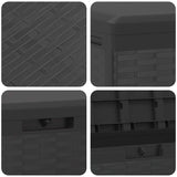 Garden Storage Box Anthracite 114x47x60 cm - Close-Up Angle